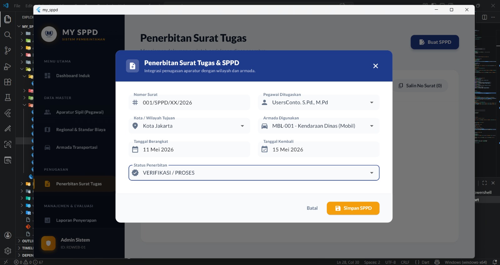 Software Administrasi Pemerintahan (Gov-Tech) - Sistem SPPD (Surat Perintah Perjalanan Dinas) - gambar 5