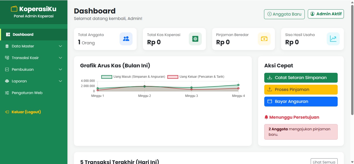 Aplikasi Koperasi Berbasis Google App Script (GAS) - gambar 1
